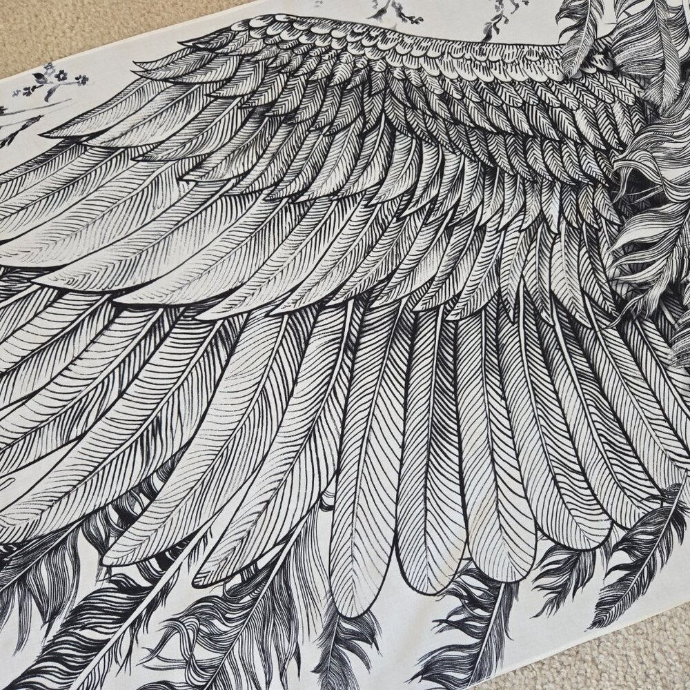Bird Feathers Angel Wings Lightweight Scarf - Picture 6 of 13